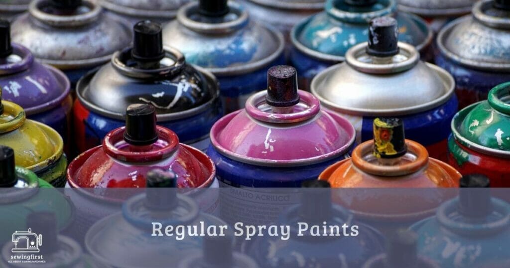 Regular spray paints on the fabric