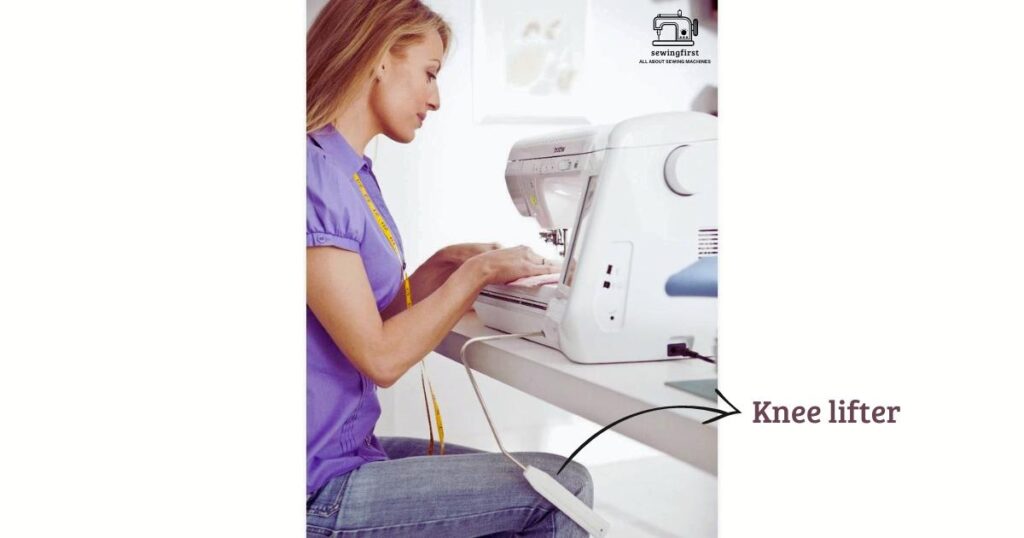 what is a knee lift on a sewing machine