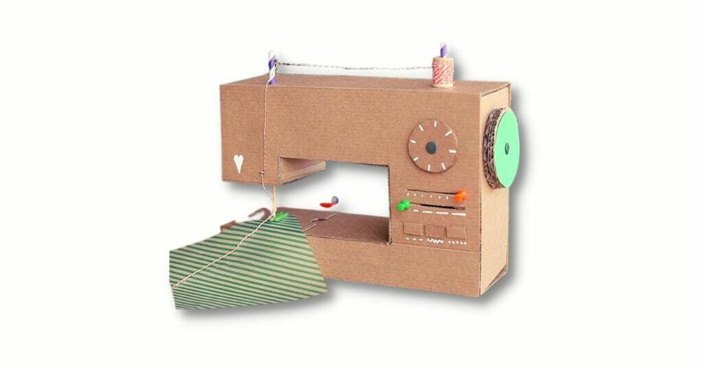 sewing machine out of a cardboard