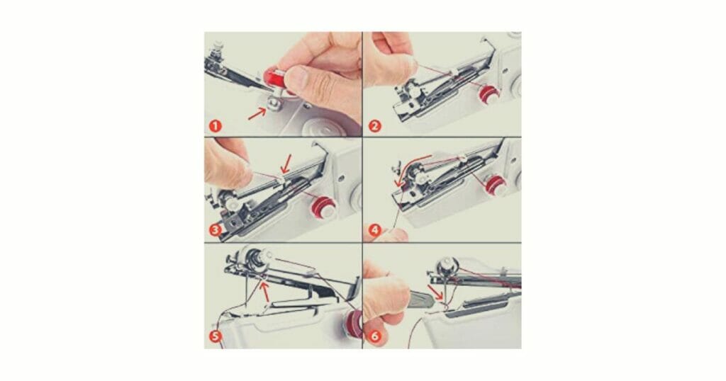 how to thread handheld sewing machine